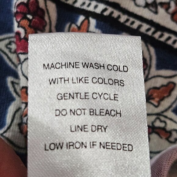 Bohemian Gypsie Hippie Midi Skirt Red Blue Floral Stripe Stretchy Women's Med - Picture 10 of 15